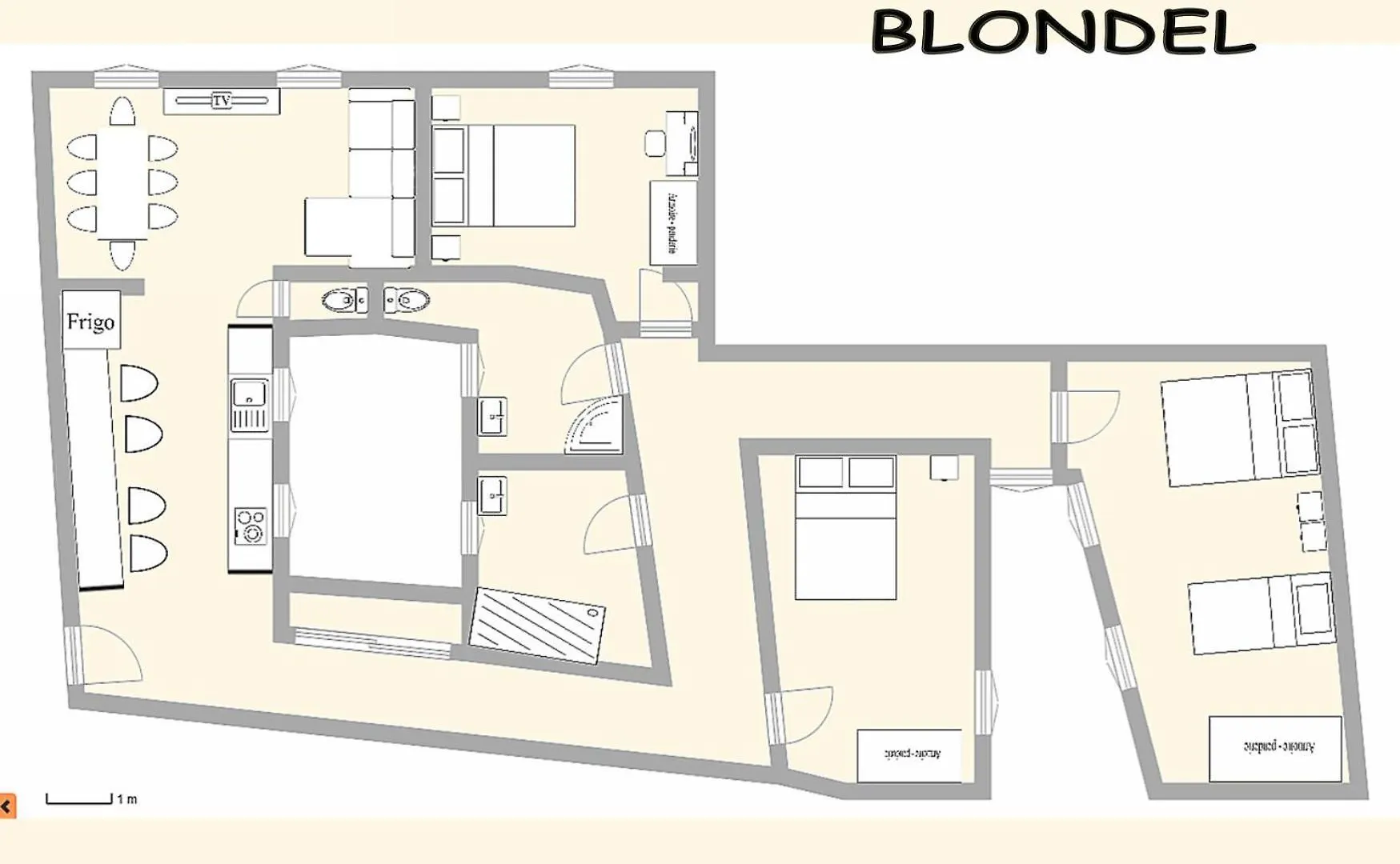 Manray House - Beautiful Three Bedroom Apartment- Paris Center France